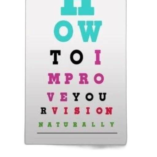 colorful, eye, chart, text, how, improve, vision, naturally transparent PNG cut-out