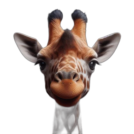 animal, staff, creature, face, photorealistic, 3d render, concept art, giraffe transparent PNG cut-out