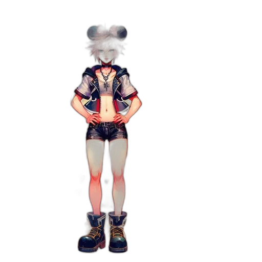 jacket, robot, mask, creature, 3d render, concept art, cyberpunk, anime transparent PNG cut-out