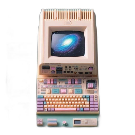 robot, weapon, furniture, animal, vaporwave, cyberpunk, pixel art, 3d render transparent PNG cut-out