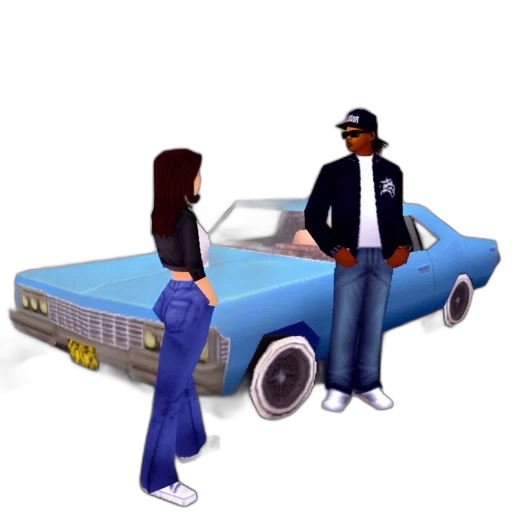 car, jacket, concept art, 3d render, photorealistic, pixel art, city street, fog transparent PNG cut-out