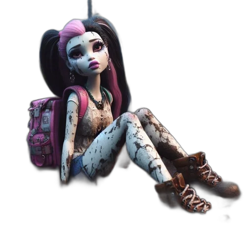 fantasy art, concept art, 3d render, pixel art, dark, unconventional, character, unique transparent PNG cut-out