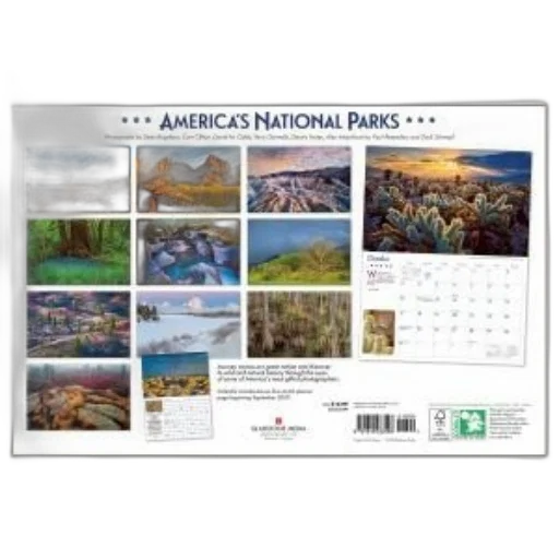 back, cover, calendar, titled, america, national, parks, features transparent PNG cut-out