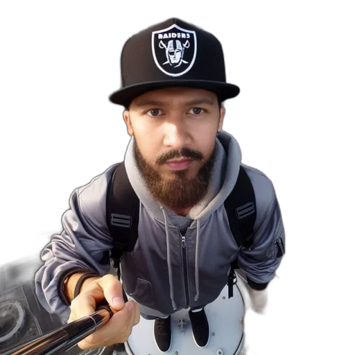 jacket, staff, weapon, hat, photorealistic, cartoon, 3d render, concept art transparent PNG cut-out