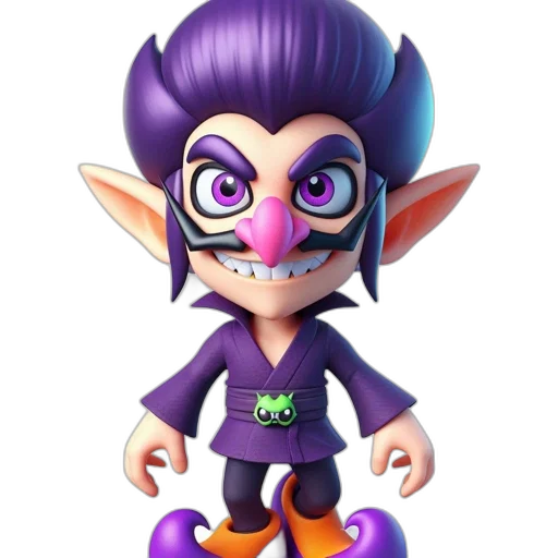 creature, staff, mask, 3d render, concept art, cartoon, animated, character transparent PNG cut-out