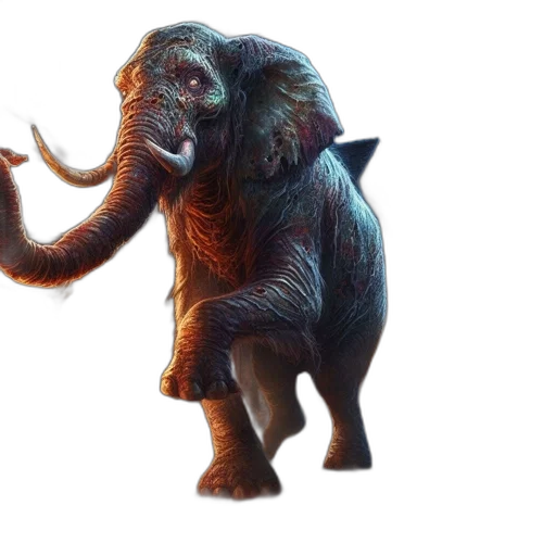 creature, animal, concept art, fantasy art, 3d render, photorealistic, nocturnal, medieval transparent PNG cut-out