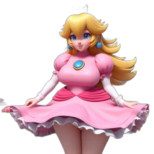 dress, concept art, 3d render, pixel art, fantasy art, pastel, animated, princess transparent PNG cut-out