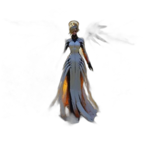 staff, dress, jewelry, crown, concept art, fantasy art, 3d render, pixel art transparent PNG cut-out