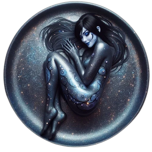 jewelry, creature, fantasy art, concept art, comic book art, photorealistic, outer space, dark transparent PNG cut-out