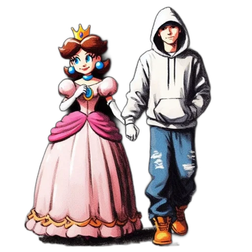 crown, dress, jacket, jewelry, pixel art, concept art, 3d render, vaporwave transparent PNG cut-out