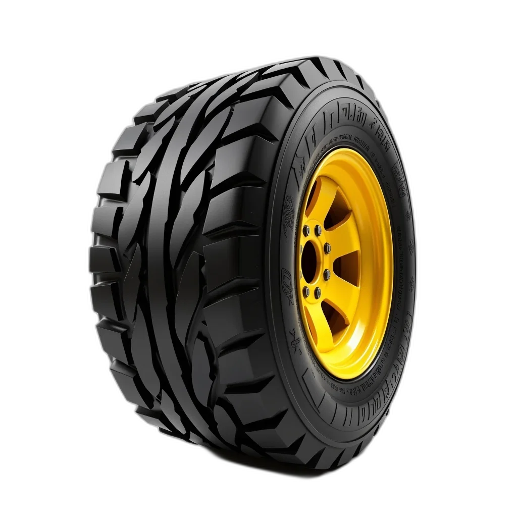 car, 3d render, photorealistic, concept art, close-up, image, black, yellow transparent PNG cut-out
