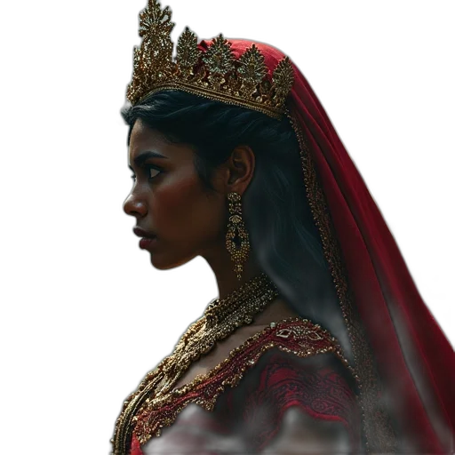 crown, jewelry, face, dress, concept art, fantasy art, photorealistic, comic book art transparent PNG cut-out