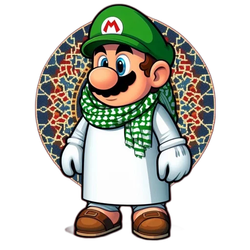 weapon, mask, hat, staff, pixel art, cartoon, concept art, comic book art transparent PNG cut-out