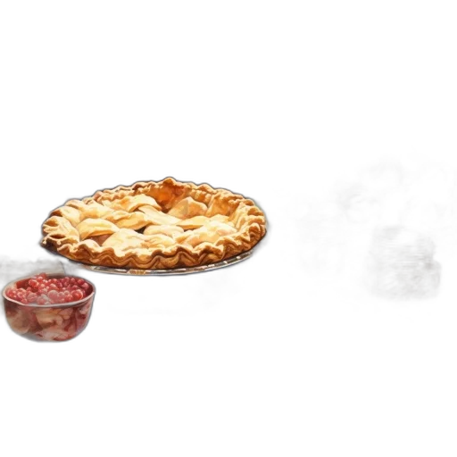 food, crown, 3d render, fog, rustic, wooden, table, near transparent PNG cut-out