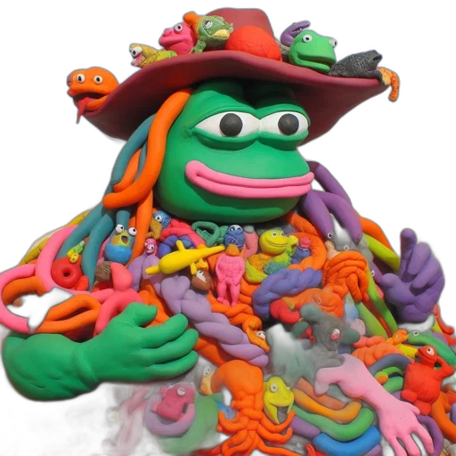 jewelry, hat, creature, staff, 3d render, concept art, photorealistic, underwater transparent PNG cut-out