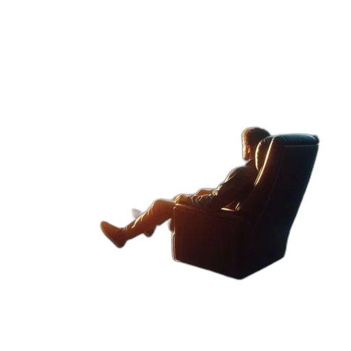 furniture, shoes, robot, jacket, 3d render, concept art, vaporwave, photorealistic transparent PNG cut-out