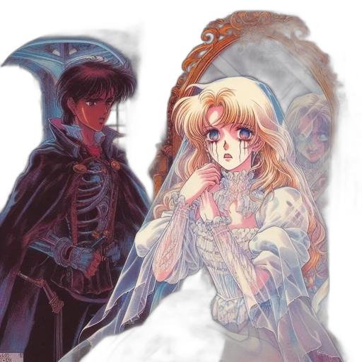 jacket, umbrella, anime, watercolor, vaporwave, concept art, underwater, fog transparent PNG cut-out
