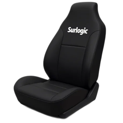 furniture, car, black, seat, cover, word, surlogic, white transparent PNG cut-out
