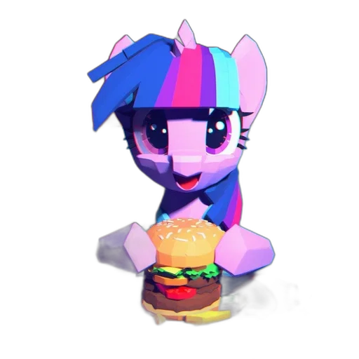 food, staff, hat, animal, 3d render, vaporwave, pixel art, concept art transparent PNG cut-out