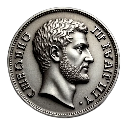 photorealistic, 3d render, close-up, image, silver, coin, detailed, portrait transparent PNG cut-out