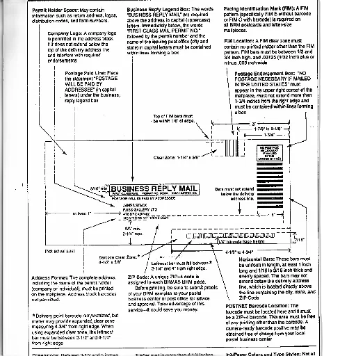 detailed, diagram, business, reply, mail, guidelines, including, address transparent PNG cut-out