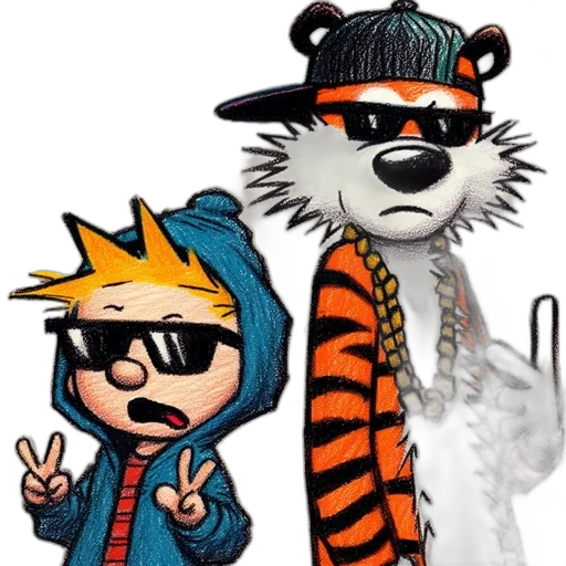 cartoon, concept art, comic book art, pixel art, fire, two, cartoonish, characters transparent PNG cut-out