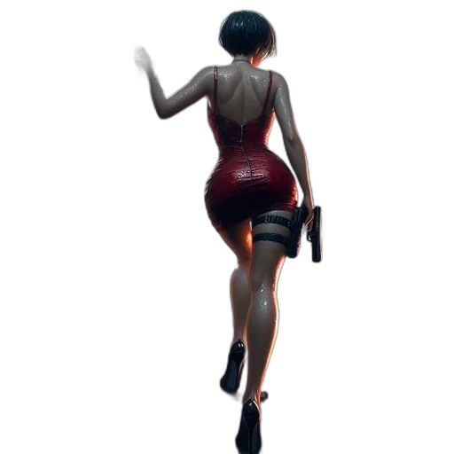 dress, staff, concept art, 3d render, pixel art, photorealistic, dark, woman transparent PNG cut-out