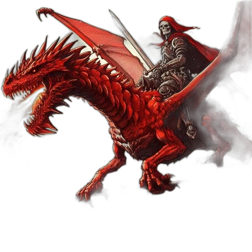 dragon, sword, weapon, animal, fantasy art, concept art, pixel art, comic book art transparent PNG cut-out