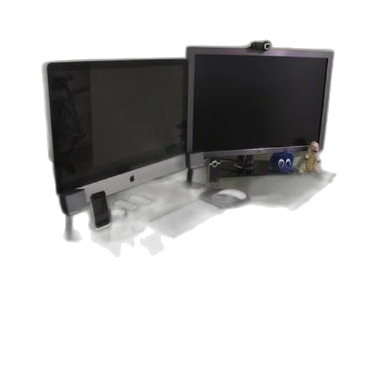 furniture, staff, robot, 3d render, sleek, glass, desk, setup transparent PNG cut-out
