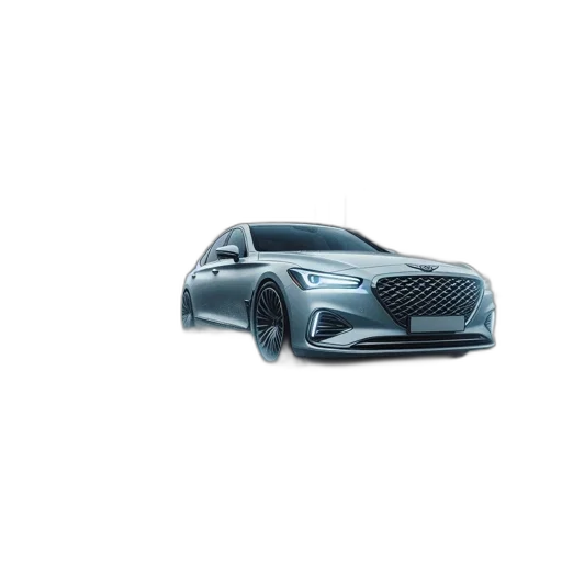 car, 3d render, photorealistic, concept art, silver, luxury, sedan, speeds transparent PNG cut-out