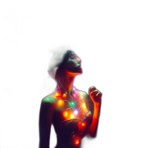 dress, robot, jewelry, crown, 3d render, concept art, cyberpunk, photorealistic transparent PNG cut-out
