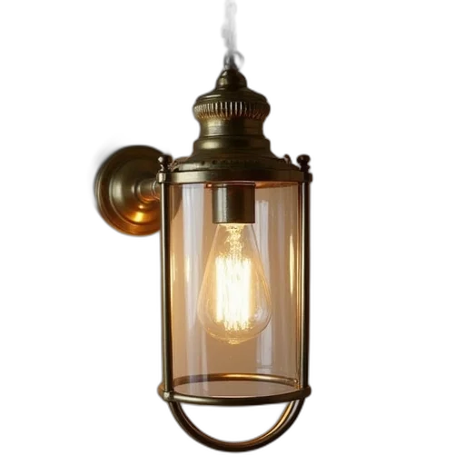 3d render, photorealistic, brass, glass transparent PNG cut-out