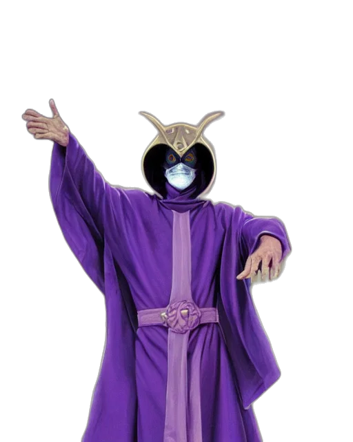 mask, staff, creature, dragon transparent PNG cut-out
