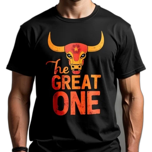3d render, fantasy art, man, wearing, black, t-shirt, graphic, design transparent PNG cut-out