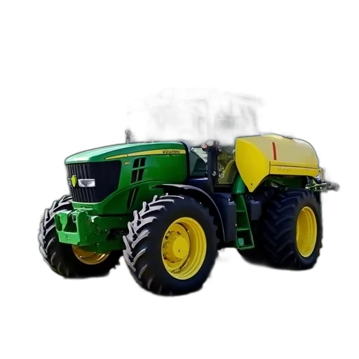 photorealistic, concept art, 3d render, green, tractor, sprayer, attachment, parked transparent PNG cut-out