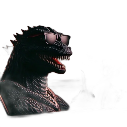 dragon, creature, animal, mask, 3d render, concept art, photorealistic, vaporwave transparent PNG cut-out