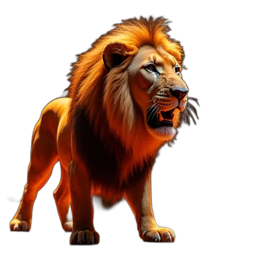 animal, crown, staff, 3d render transparent PNG cut-out