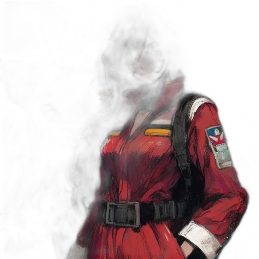 jacket, staff, mask, robot, concept art, comic book art, photorealistic, cyberpunk transparent PNG cut-out