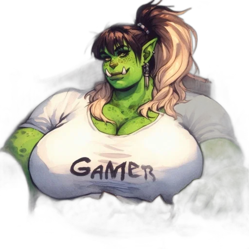 staff, concept art, pixel art, fantasy art, photorealistic, green, anthropomorphic, orc transparent PNG cut-out