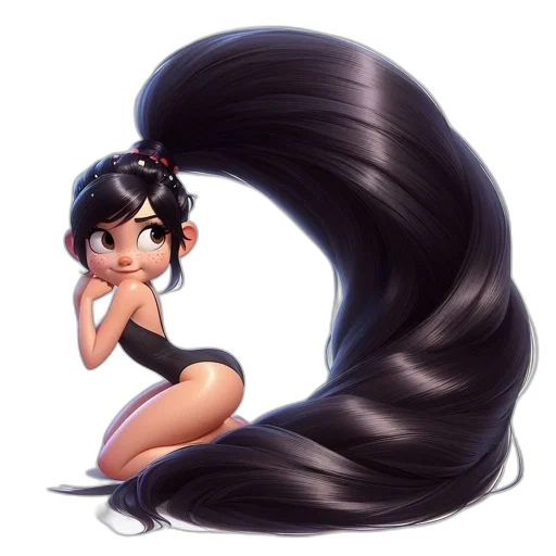 hair, concept art, fantasy art, cartoon, pixel art, animated, female, character transparent PNG cut-out