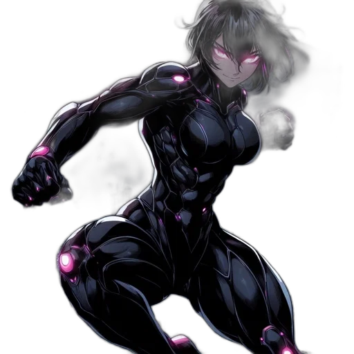 robot, weapon, concept art, comic book art, cyberpunk, anime, dark, monochrome transparent PNG cut-out