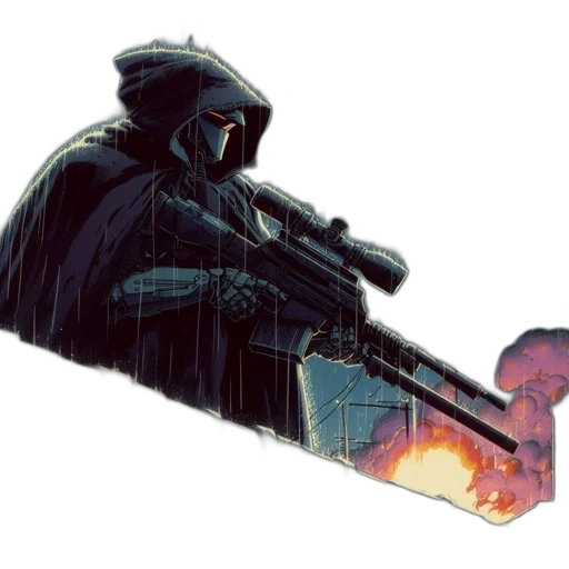 weapon, jacket, sword, concept art, comic book art, pixel art, cyberpunk, fire transparent PNG cut-out