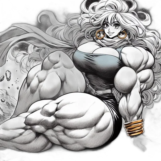 concept art, comic book art, cartoon, fantasy art, monochrome, athletic, woman, flowing transparent PNG cut-out