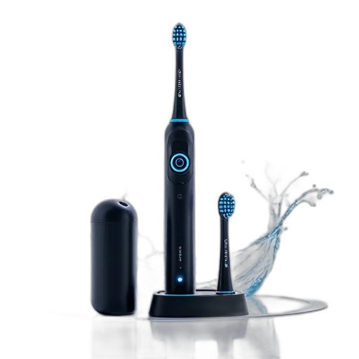 staff, 3d render, modern, electric, toothbrush, sleek, design, blue transparent PNG cut-out