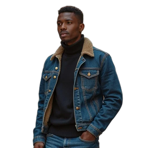 jacket, face, staff, concept art, cartoon, photorealistic, earth tones, dark transparent PNG cut-out