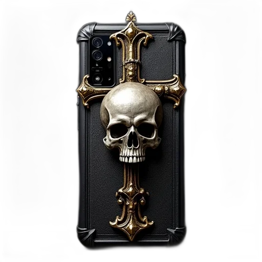 weapon, cyberpunk, skull, demon transparent PNG cut-out