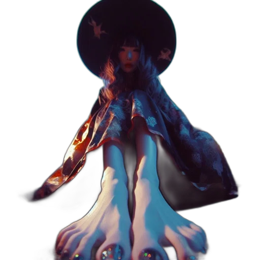 dress, hat, mask, creature, concept art, fantasy art, 3d render, pixel art transparent PNG cut-out