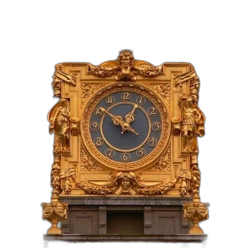 furniture, jewelry, crown, 3d render, large, ornate, gold, clock transparent PNG cut-out