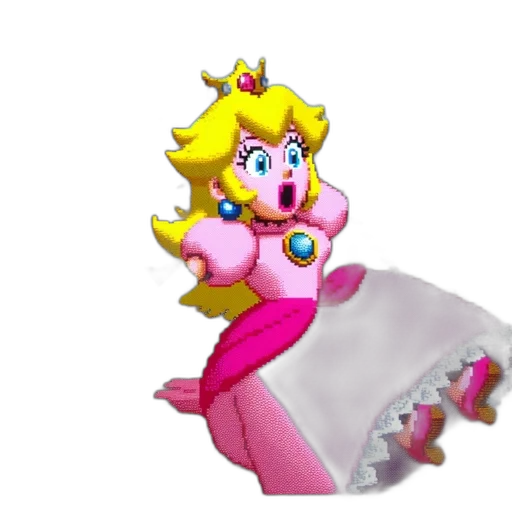 crown, dress, weapon, staff, 3d render, concept art, vaporwave, pixel art transparent PNG cut-out