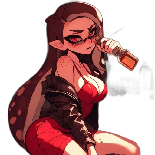 dress, bottle, jacket, weapon, concept art, pixel art, cartoon, cyberpunk transparent PNG cut-out